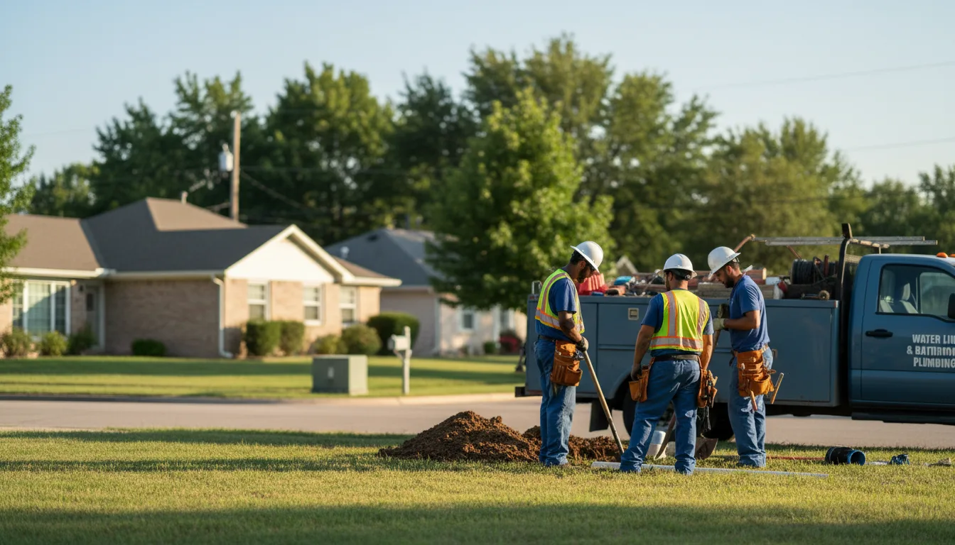 Residential water line and bathroom plumbing service in Coggon, IA